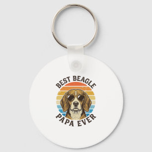 Beste Beagle Papa Ooit Vintage Hond Papa Shirt Ont Sleutelhanger