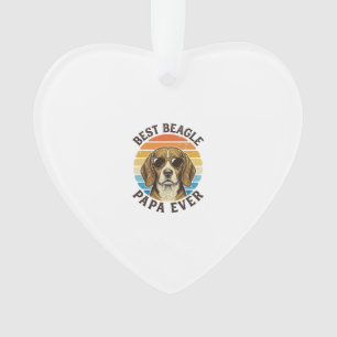 Beste Beagle Papa Ooit Vintage Hond Papa T-shirt O Ornament