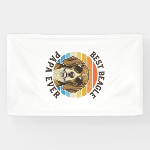 Beste Beagle Papa Ooit Vintage Hond Papa T-shirt O Spandoek