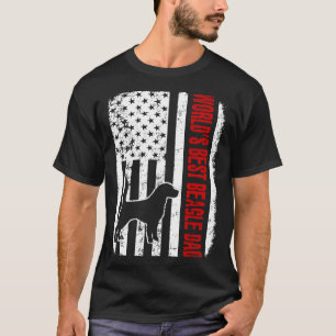 Beste Beagle Papa ter Wereld Amerikaanse Vlag T-shirt