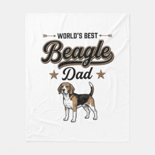 Beste Beagle Papa ter Wereld Vintage Hond Fleece Deken
