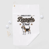 Beste Beagle Papa ter Wereld Vintage Hond Golfhanddoek (Insitu)
