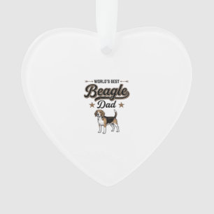 Beste Beagle Papa ter Wereld Vintage Hond Ornament