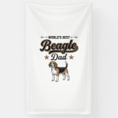 Beste Beagle Papa ter Wereld Vintage Hond Spandoek (Verticaal)