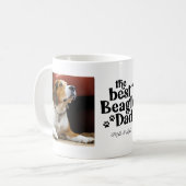 Beste Beagle Vader 2 Foto Sjabloon Koffiemok (Voorkant links)