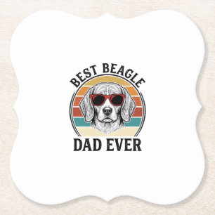 Beste Beagle Vader Ooit Vintage Beagle T-shirt Ont Kartonnen Onderzetters