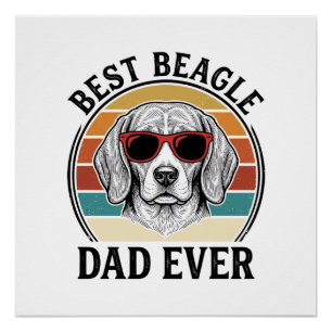 Beste Beagle Vader Ooit Vintage Beagle T-shirt Ont Perfect Poster
