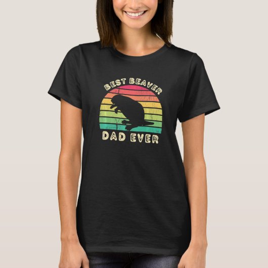 Beste Beaver-pap ooit voor mannen vaders dag T-shirt (Voorkant)