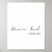 Beste Bed, ik hou van je Poster (Voorkant)