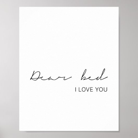 Beste Bed, ik hou van je Poster (Voorkant)