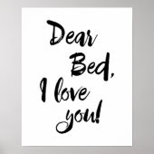 Beste Bed, ik hou van je Poster (Voorkant)