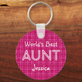 Beste BEDRAG Aangepast roze Gift Item 11 ter werel Sleutelhanger (Voorkant)