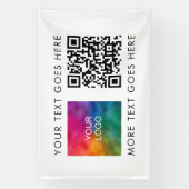 Beste Bedrijf Logo QR Code Moderne Sjabloon Spandoek (Verticaal)