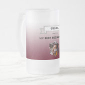 Beste Beer Sommelier Donkerrood Wit Gradiënt Foto Matglas Bierpul (Voorkant links)