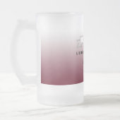 Beste Beer Sommelier Donkerrood Wit Gradiënt Foto Matglas Bierpul (Links)