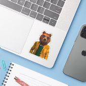 Beste Beer Sticker (Laptop met iPhone)