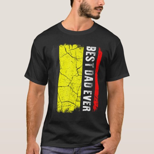 Beste Belgische vader ooit Belgische vlag Vaderdag T-shirt (Voorkant)