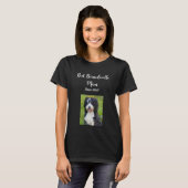 Beste Bernedoodle-moeder sinds datum in zwart wit T-shirt (Voorkant volledig)