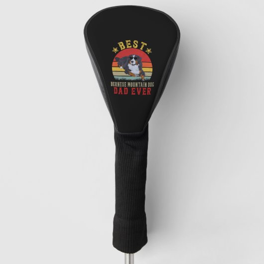 Beste Berner Berg Hond Papa Golfheadcover (Voorkant)