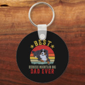 Beste Berner Berg Hond Papa Sleutelhanger (Voorkant)