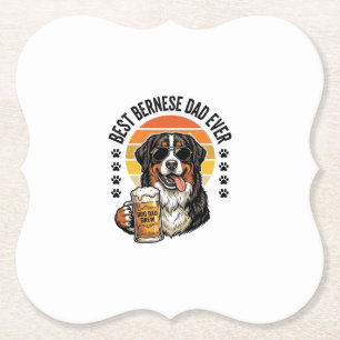 Beste Berner Vader Ooit Vintage Hond Bier Shirt On Kartonnen Onderzetters
