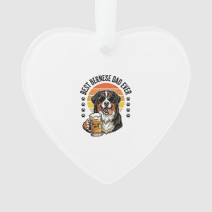 Beste Berner Vader Ooit Vintage Hond Bier Shirt On Ornament