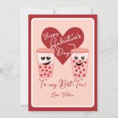 Beste Beste Thee Galentine's Valentijnsdag Feestdagenkaart (Voorkant)