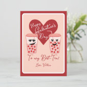 Beste Beste Thee Galentine's Valentijnsdag Feestdagenkaart (Staand voorkant)