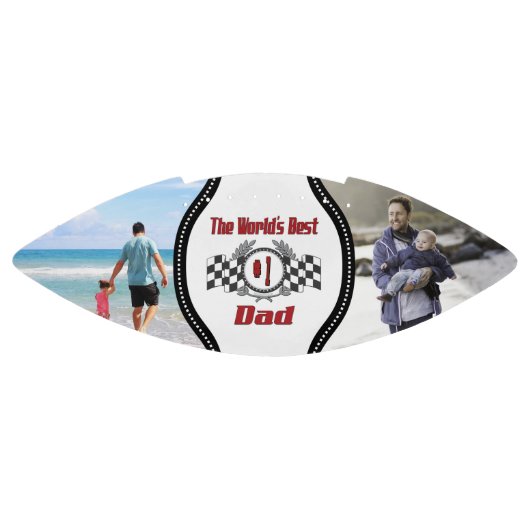Beste beste vader ter wereld met foto's american football (Paneel)
