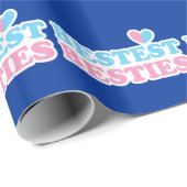 BESTE BESTEN met schattig hart BFF beste vrienden Cadeaupapier (Rol Hoek)