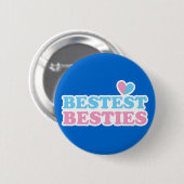 BESTE BESTEN met schattig hart BFF beste vrienden Ronde Button 5,7 Cm (Voorkant /achterkant)