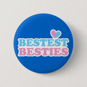 BESTE BESTEN met schattig hart BFF beste vrienden Ronde Button 5,7 Cm