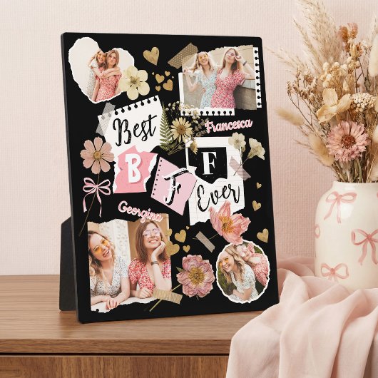 Beste BFF Ooit Leuke Scrapbook Vrienden Foto Colla Fotoplaat
