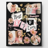 Beste BFF Ooit Leuke Scrapbook Vrienden Foto Colla Fotoplaat (Voorkant)