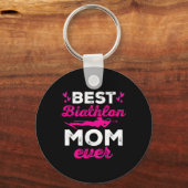 Beste Biathlon mam ooit Biatlete moederdag Sleutelhanger (Voorkant)