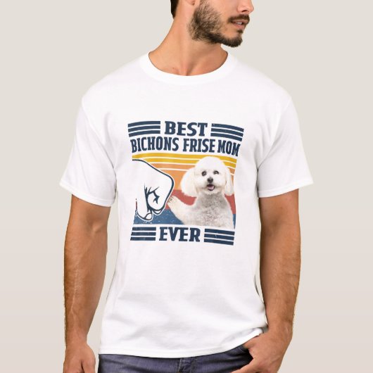 Beste Bichon Frise mama ooit moederdag T-shirt (Voorkant)