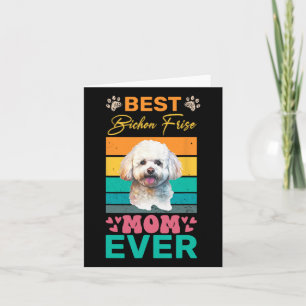 Beste Bichon Frise Moeder Ooit Hond Liefhebber Moe Kaart