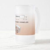 Beste bier Sommelier Bruin Wit Gradient & Foto Matglas Bierpul (Voorkant rechts)