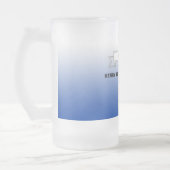 Beste bier-sommelier donkerblauwe witte verloop fo matglas bierpul (Links)