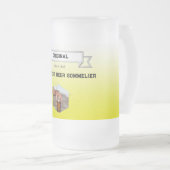 Beste bier Sommelier Geel Wit Gradient & Foto Matglas Bierpul (Voorkant rechts)