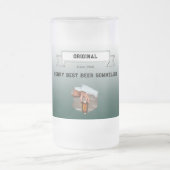 Beste bier sommelier groen wit gradiënt foto matglas bierpul (Center)