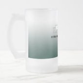 Beste bier sommelier groen wit gradiënt foto matglas bierpul (Links)