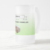 Beste bier Sommelier Groen Wit Gradient & Foto Matglas Bierpul (Voorkant rechts)