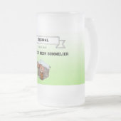 Beste bier-sommelier groen witte gradiënt & foto matglas bierpul (Voorkant rechts)