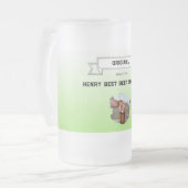 Beste bier-sommelier groen witte gradiënt & foto matglas bierpul (Voorkant links)