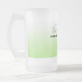 Beste bier-sommelier groen witte gradiënt & foto matglas bierpul (Links)
