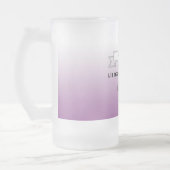 Beste bier-sommelier paarse witte gradiënt & foto matglas bierpul (Links)