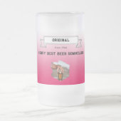 Beste bier sommelier & rood wit gradiënt & foto matglas bierpul (Center)