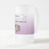 Beste bier Sommelier Violet White Gradient & Foto Matglas Bierpul (Voorkant rechts)