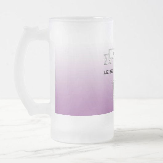 Beste bier Sommelier Violet White Gradient & Foto Matglas Bierpul (Links)